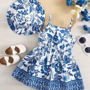 Ensemble 2 pcs robe + chapeau