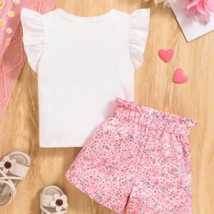 2 pcs top volanté short