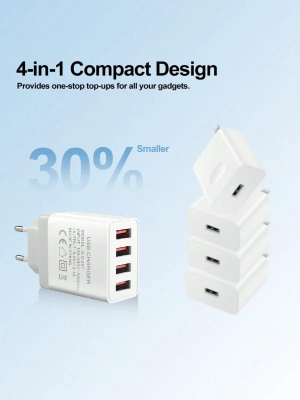 Chargeur USB 4 ports EU – Image 3