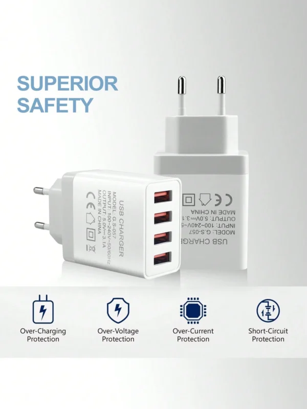 Chargeur USB 4 ports EU – Image 4