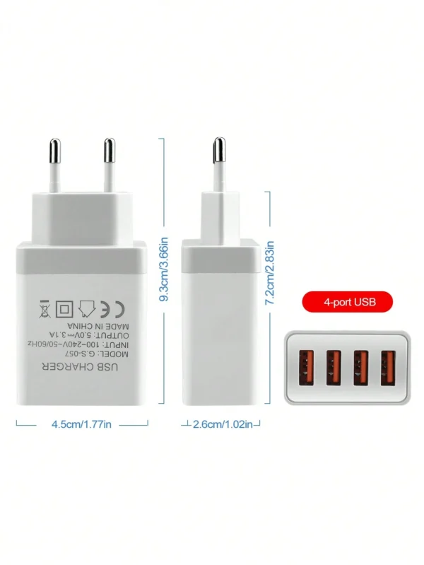 Chargeur USB 4 ports EU – Image 7