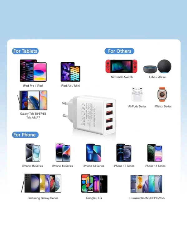 Chargeur USB 4 ports EU – Image 8