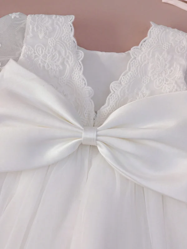 Robe baptême tulle dentelle – Image 5