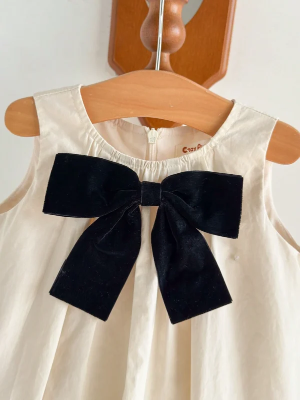 Robe sans manches nœud bébé – Image 4
