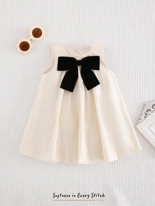 Robe sans manches nœud bébé – Image 7