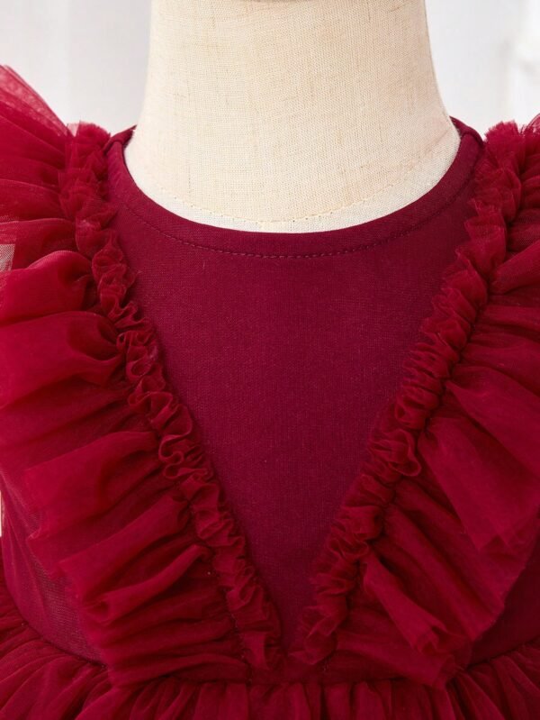 Robe tulle bordeaux élégante – Image 5