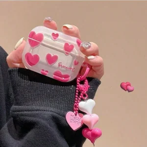 Coque rose cœur AirPods