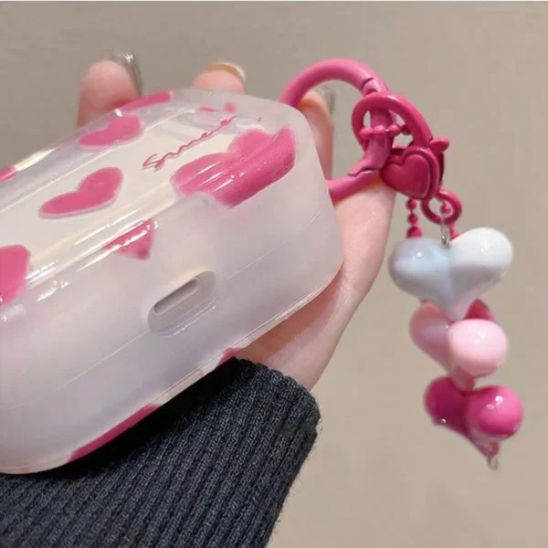 Coque rose cœur AirPods – Image 6