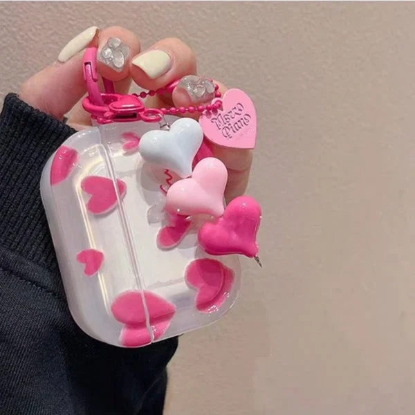 Coque rose cœur AirPods – Image 7