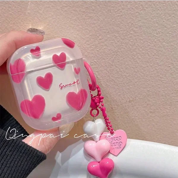 Coque rose cœur AirPods – Image 11
