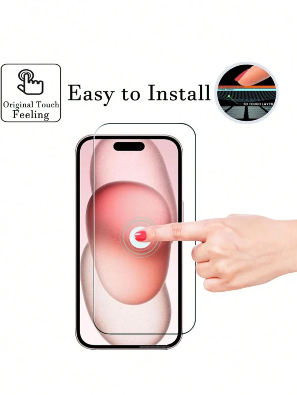 3 pcs verre clair iPhone 16 – Image 4