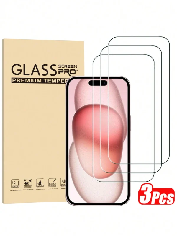 3 pcs verre clair iPhone 16