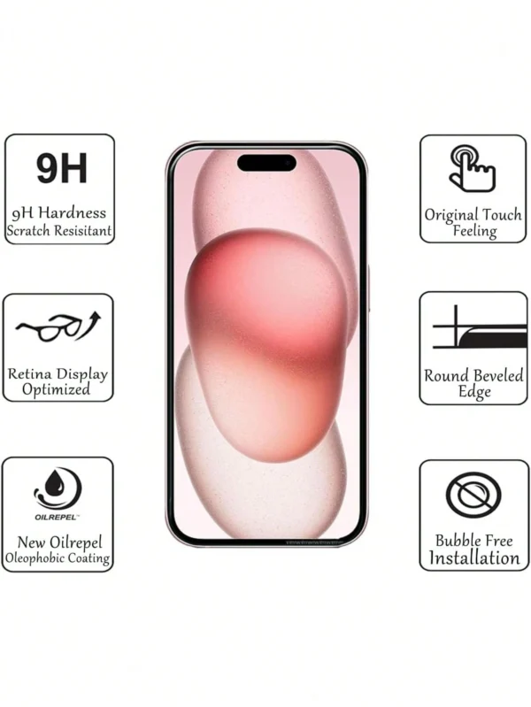 3 pcs verre clair iPhone 16 – Image 2