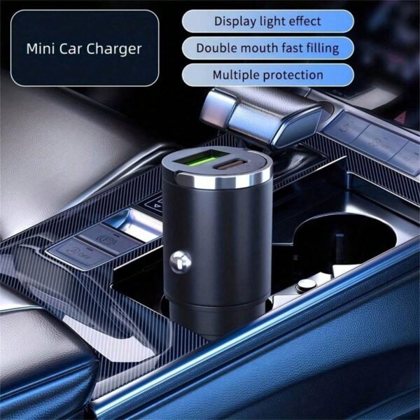 Chargeur voiture double port métal – Image 17