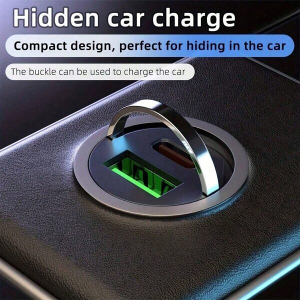 Chargeur voiture double port métal – Image 18