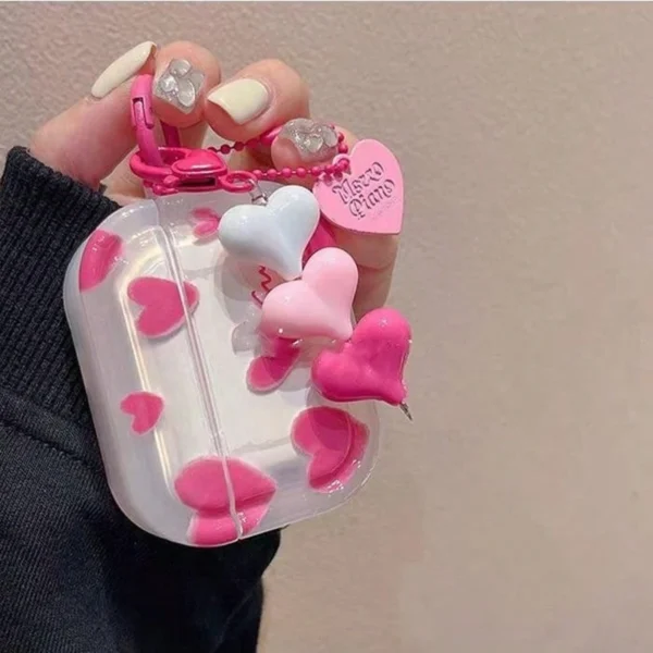 Coque rose cœur AirPods – Image 8