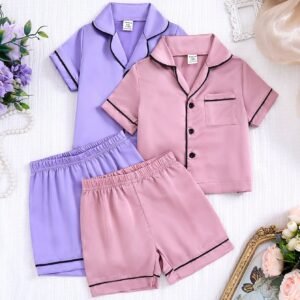 Ensemble 4 pcs short violet