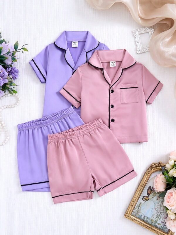 Ensemble 4 pcs short violet