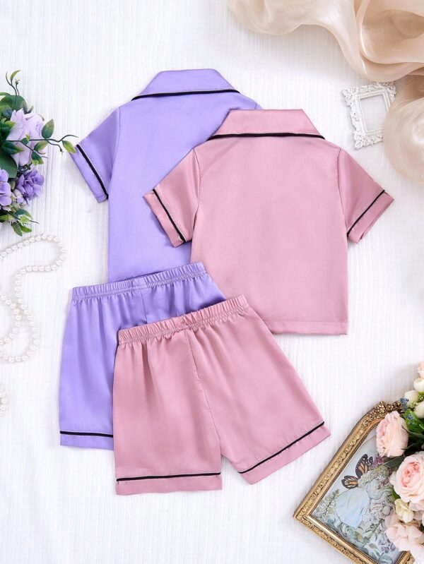 Ensemble 4 pcs short violet – Image 2