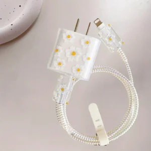 5 étuis chargeur fleuris