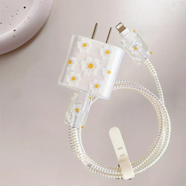 5 étuis chargeur fleuris – Image 2