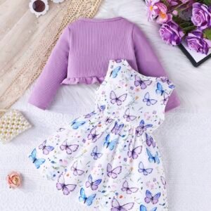 Set 2 pcs top volants robe