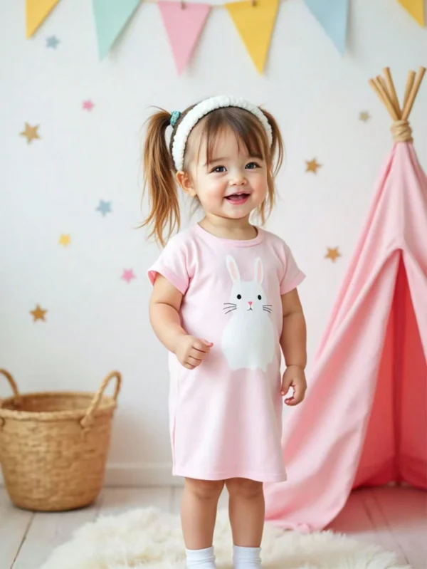 Robe maille lapin été