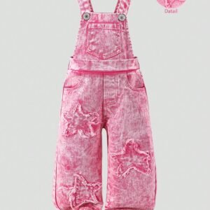 Salopette denim brodée