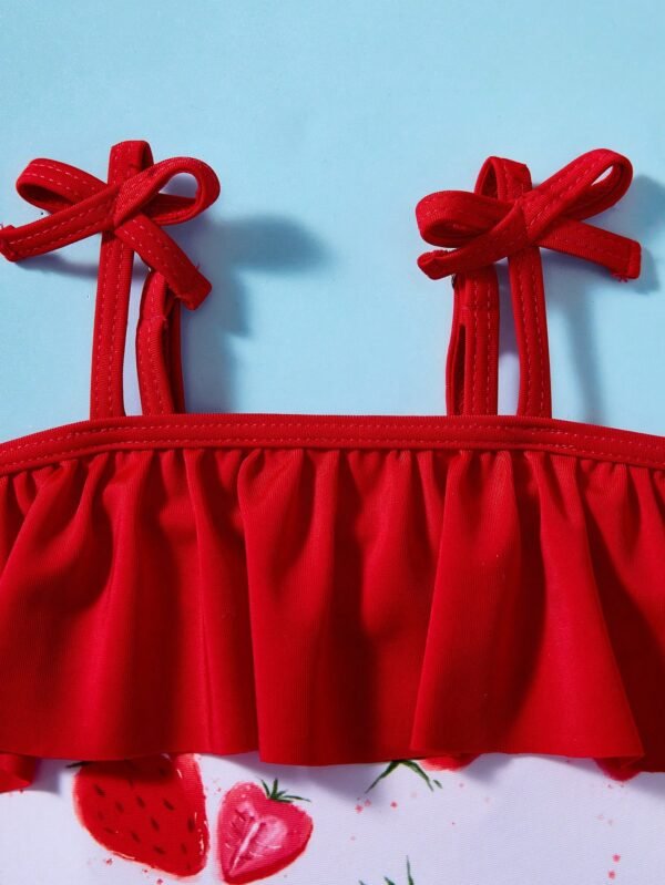 Ensemble maillot fraise volants – Image 5