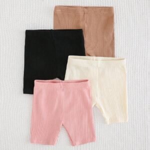 4 pcs shorts tricotés unis