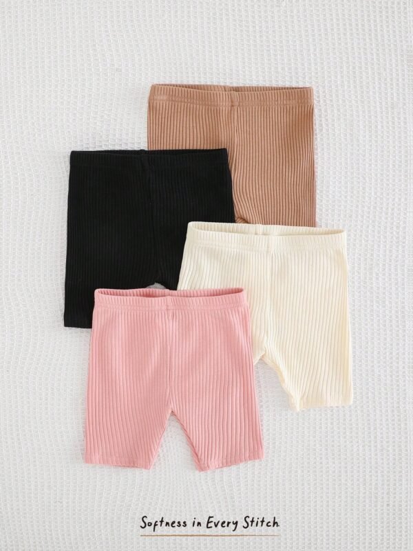 4 pcs shorts tricotés unis