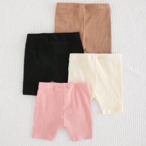 4 pcs shorts tricotés unis