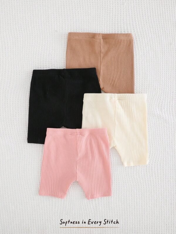 4 pcs shorts tricotés unis – Image 2