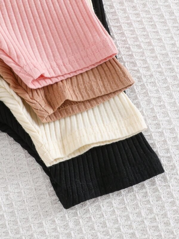 4 pcs shorts tricotés unis – Image 4