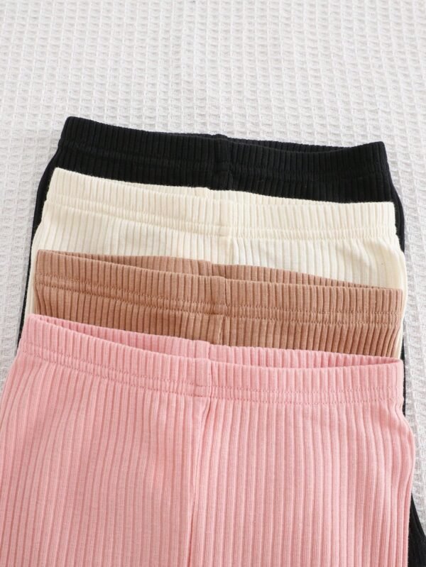 4 pcs shorts tricotés unis – Image 5