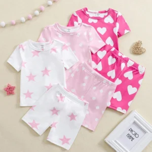 Ensemble 3 pcs pois cœurs