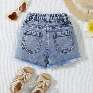 Short jean délavé mode