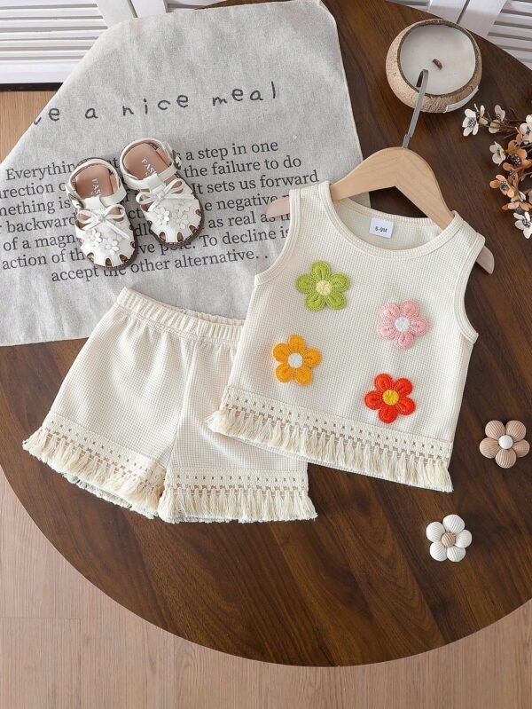 Ensemble fleurs short bohème