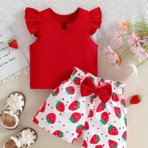 2 pcs t-shirt nœud short
