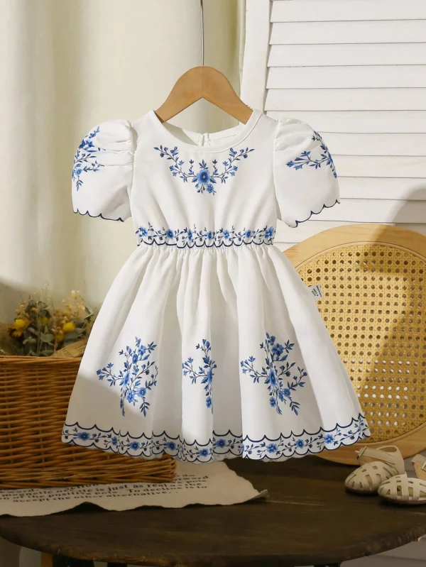 Robe mousseline manches bouffantes – Image 2