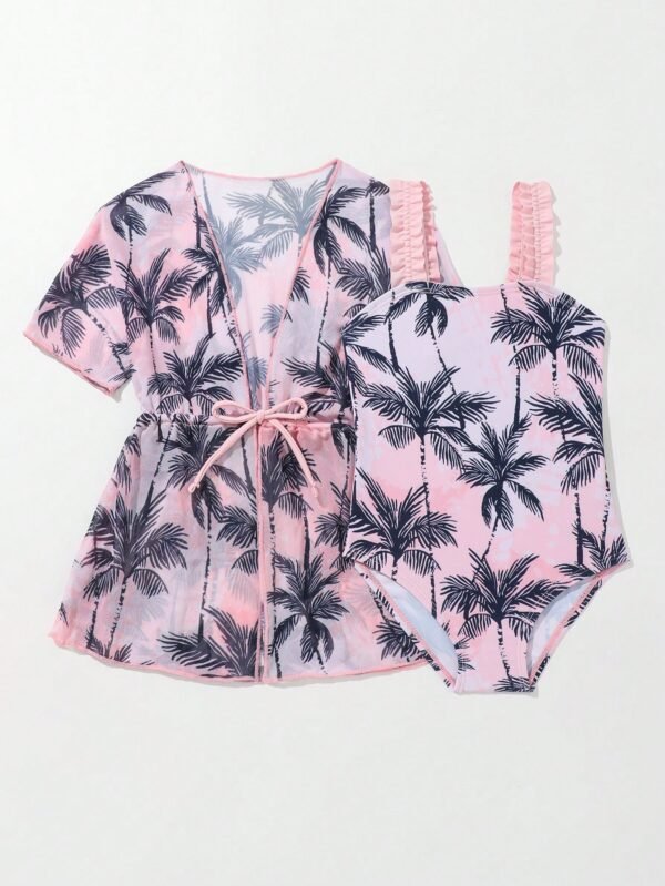 Barboteuse cache-maillot palmiers – Image 5