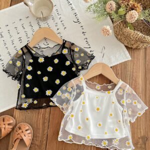 4 pcs top manches courtes