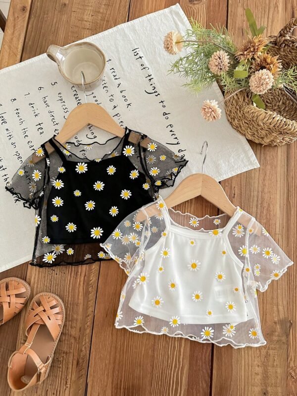 4 pcs top manches courtes