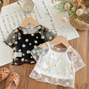 4 pcs top manches courtes