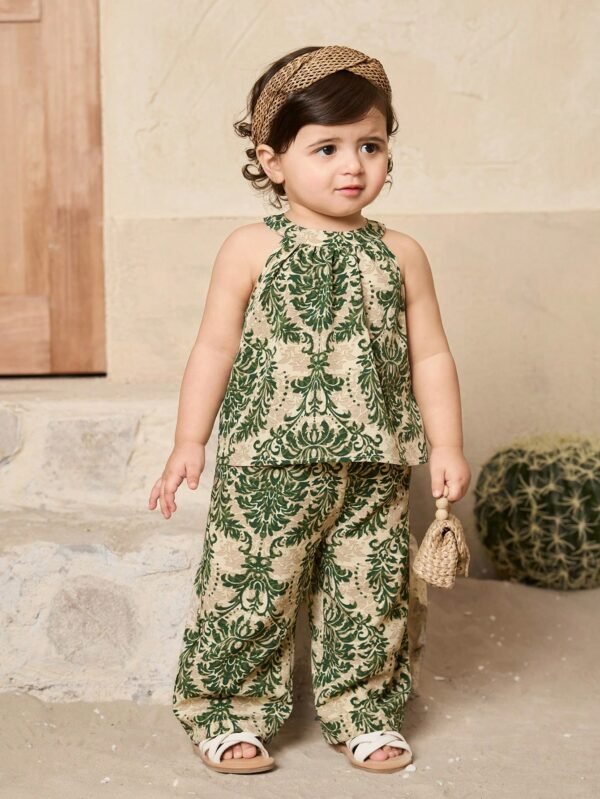 Ensemble débardeur pantalon floral – Image 3