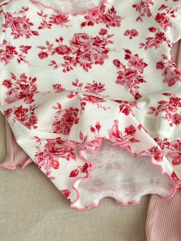 4 pcs pyjama floral vintage – Image 4
