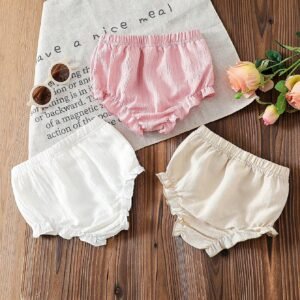 3 pcs shorts doux minimalistes