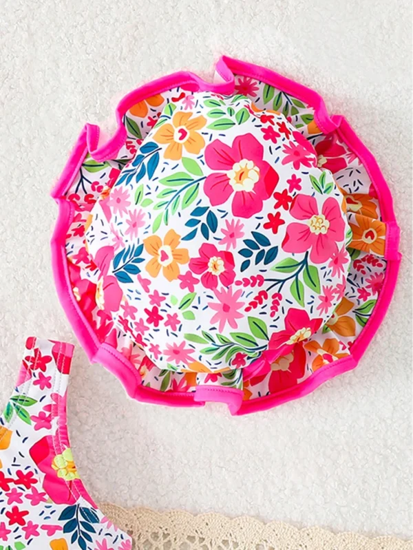 Maillot bain capuche floral – Image 3