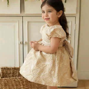 Robe manches courtes roses