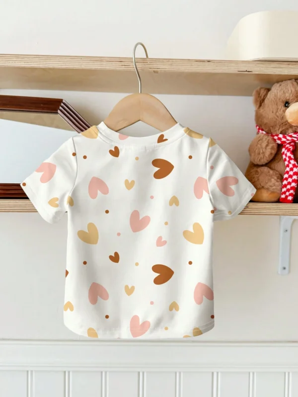 Top manches courtes cœurs bébé – Image 3